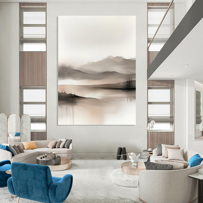Ink - Wash Landscape for Traditional - Style Study & Zen - Inspired Home STSC504