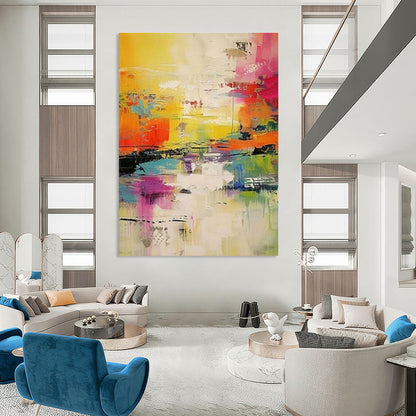 Vivid Abstract Art for Artistic Community Center & Energetic Dance Studio DLZ1557