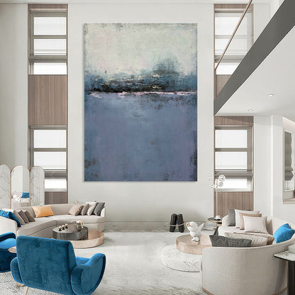 Blue - Purple Seaside Abstract Art for Coastal Home & Nautical Café DLZ1231