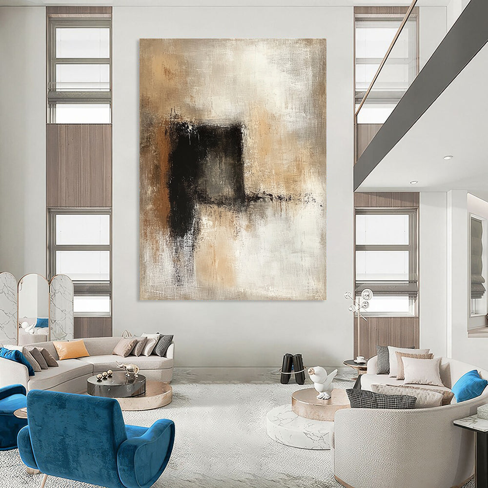 Neutral Tones Abstract for Minimalist Living Room & Corporate Office STSC780
