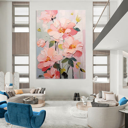 Pink Flower Bouquet Art for Shabby - Chic Home Kitchen & Feminine - Themed Boutique DLZ1535