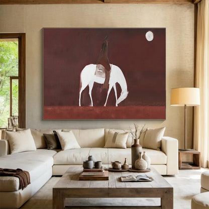Moonlit Horseback Rider Art for Rustic Western - Themed Bars DLZ3116