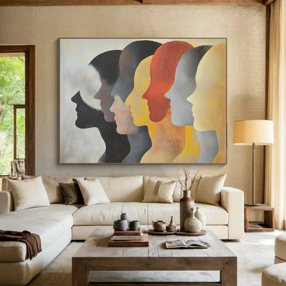 Thought - Provoking Silhouettes: Enhance Modern Gallery & Psychology Office SC548