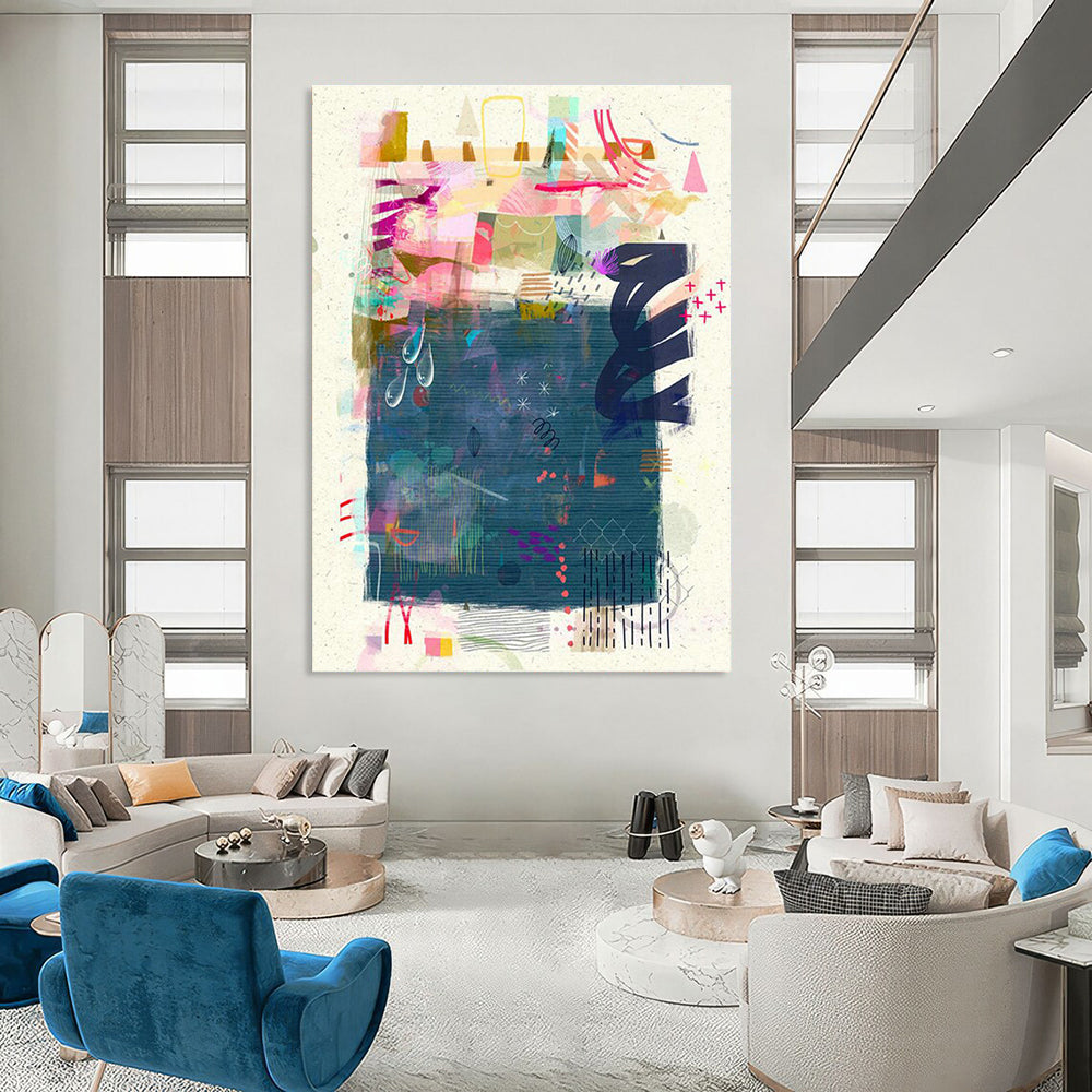 Colorful Abstract Art for Creative Agency Open - Plan Offices DLZ0173