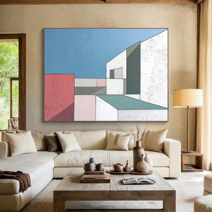 Geometric Architectural Art for Architectural Firm & Modern Home Office SC487