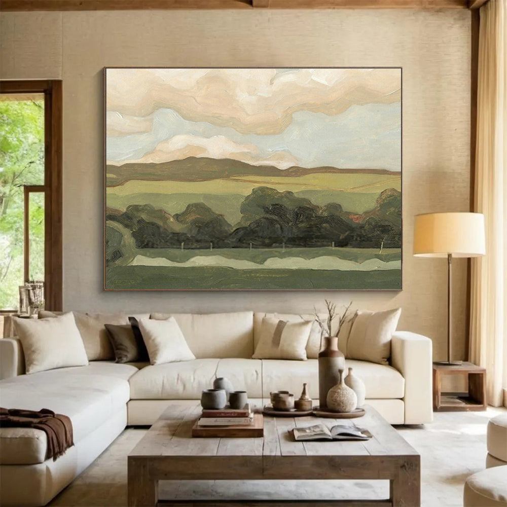 Pastoral Landscape Oil Painting for Country - Style Dining Room DLZ2809