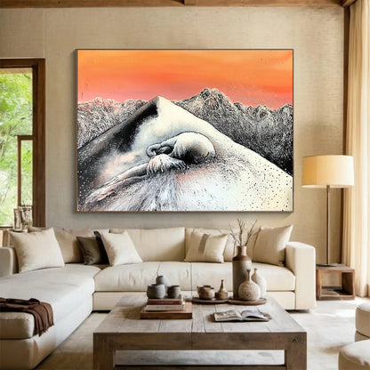 Thought - Provoking Mountain Art for Modern Gallery & Wellness Center SC569