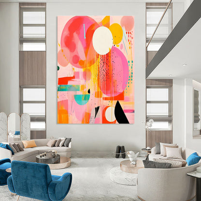 Colorful Circle Drip Art for Modern Living Room & Creative Café DLZ2090