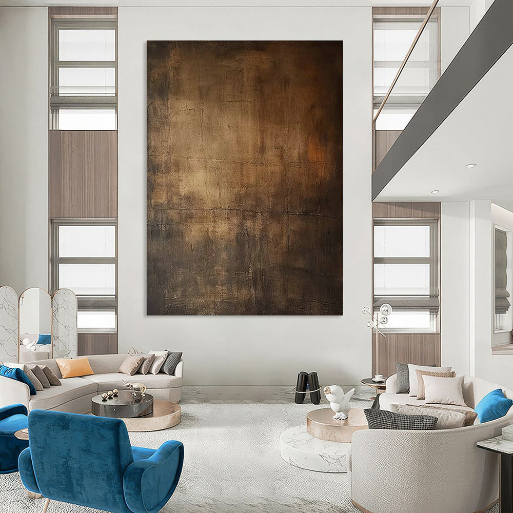 Brown - Toned Abstract Art for Rustic - Themed Whiskey Bars DLZ0179