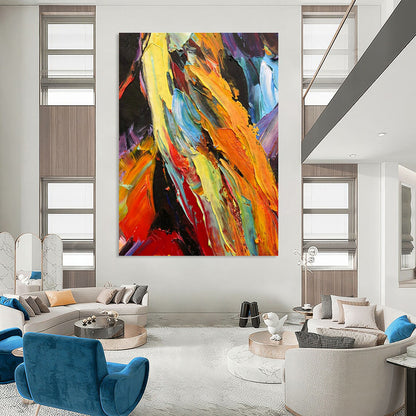 Colorful Abstract Painting for Art Studio & Creative Café DLZ1288
