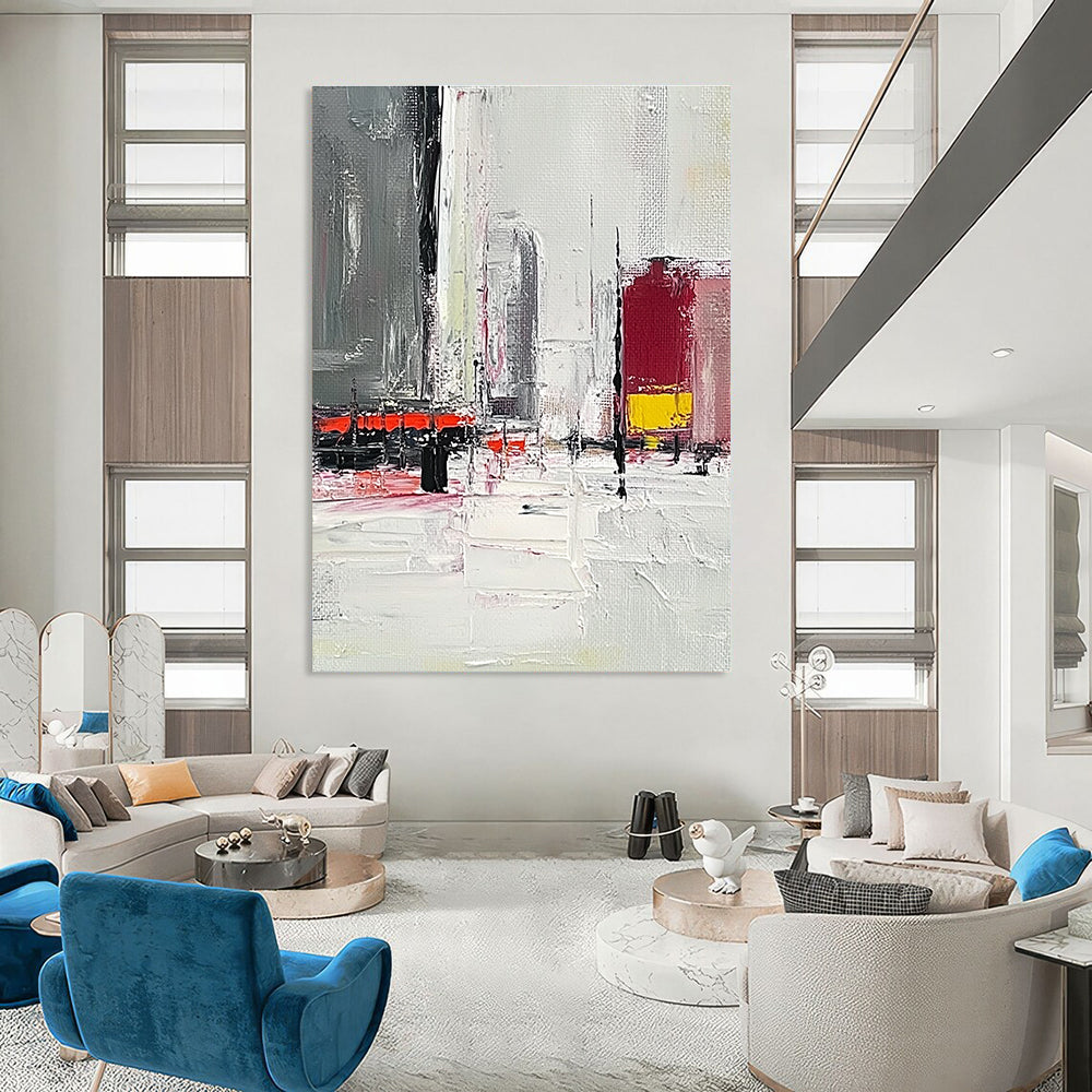 Abstract Urban Street Scene for Industrial - Style Loft & City - Themed Restaurant STSC154