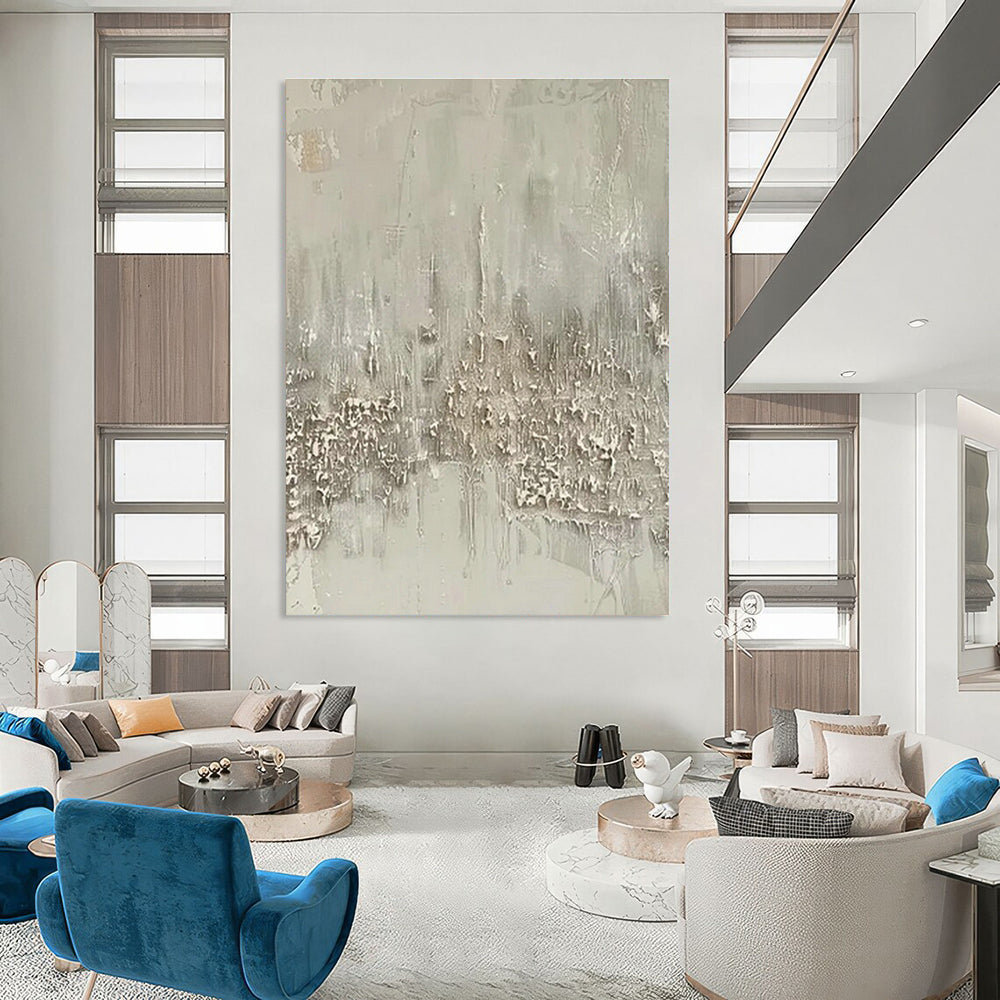 Light Grey Textured Art for Office & Hallway DLZ0416