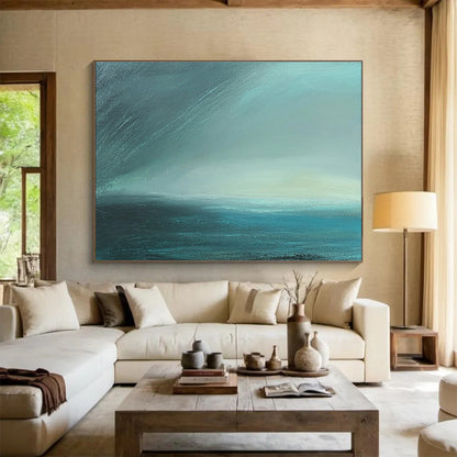 Misty Sea Abstract Art for Coastal Home Study & Art Gallery Seaside Exhibition SC497