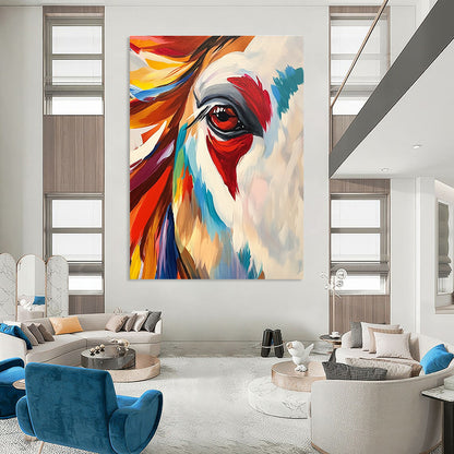 Colorful Horse Eye Portrait for Equestrian - Themed Bar & Art - Centric Home STSC846
