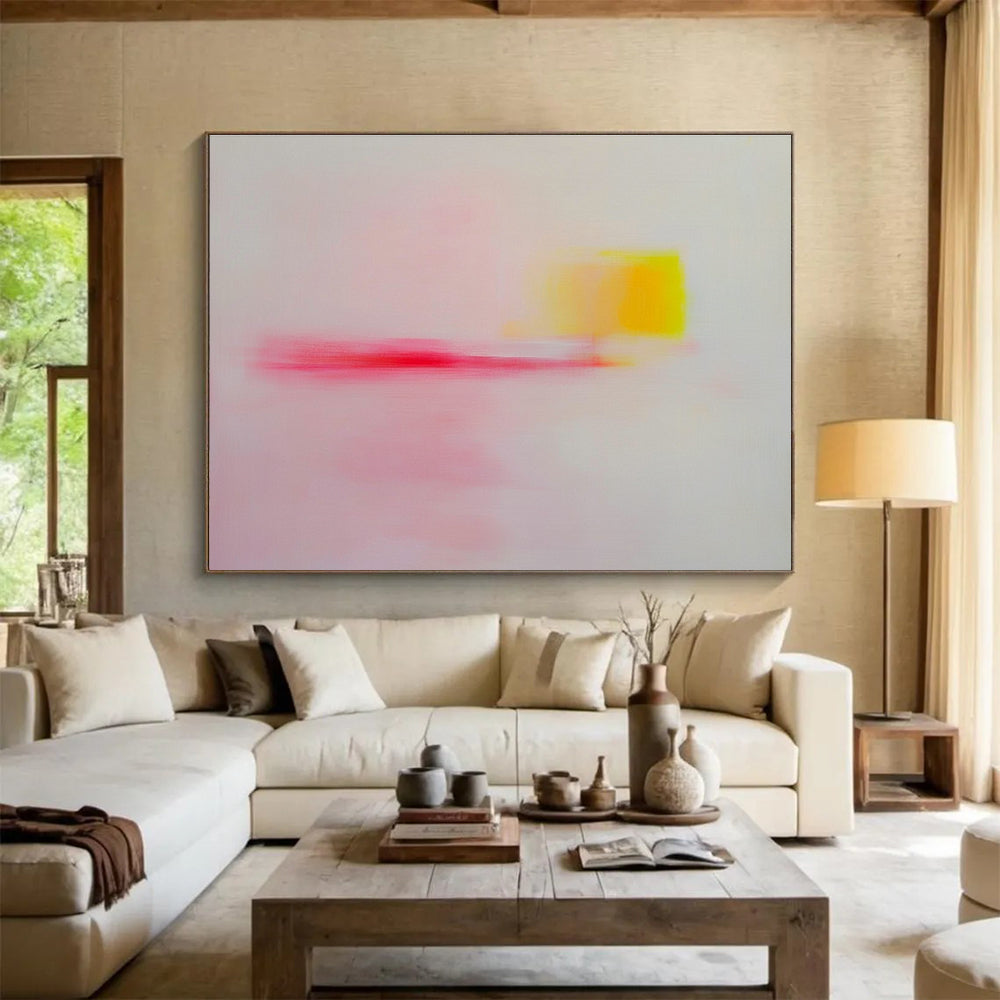 Subtle Color Blur Abstract Art for Minimalist Bedroom & Calming Spa SC251
