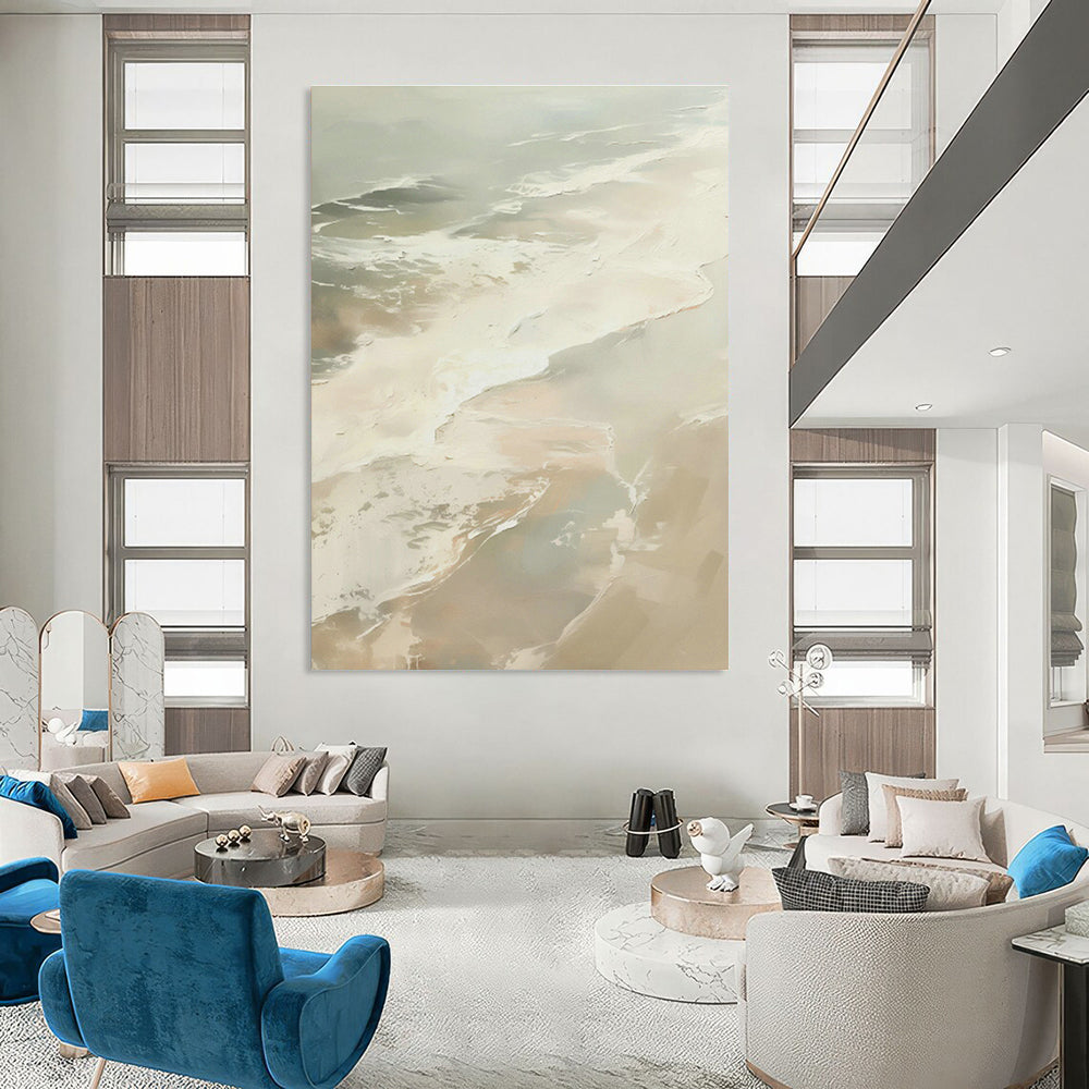 Abstract Sea Wave Painting for Beachfront Hotel & Nautical - Themed Restaurant DLZ0658