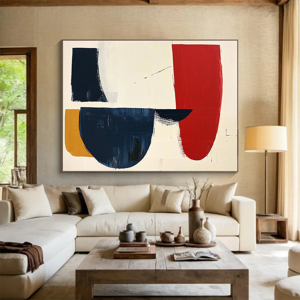 Color - Block Abstract Art for Modern Office Lobby & Contemporary Home Living Room SC490