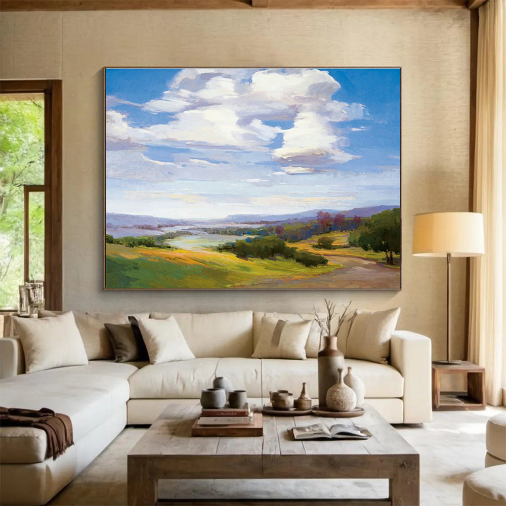 Pastoral Landscape Oil Painting for Cozy Country Kitchen DLZ2818