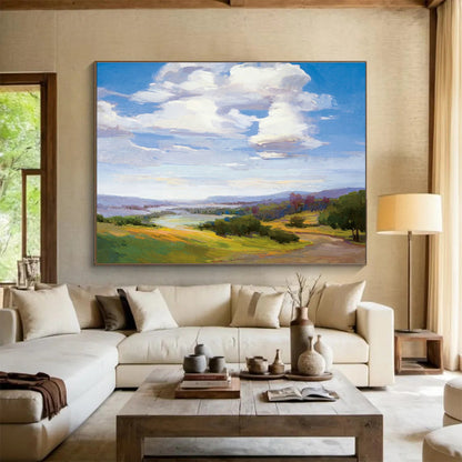 Pastoral Landscape Oil Painting for Cozy Country Kitchen DLZ2818