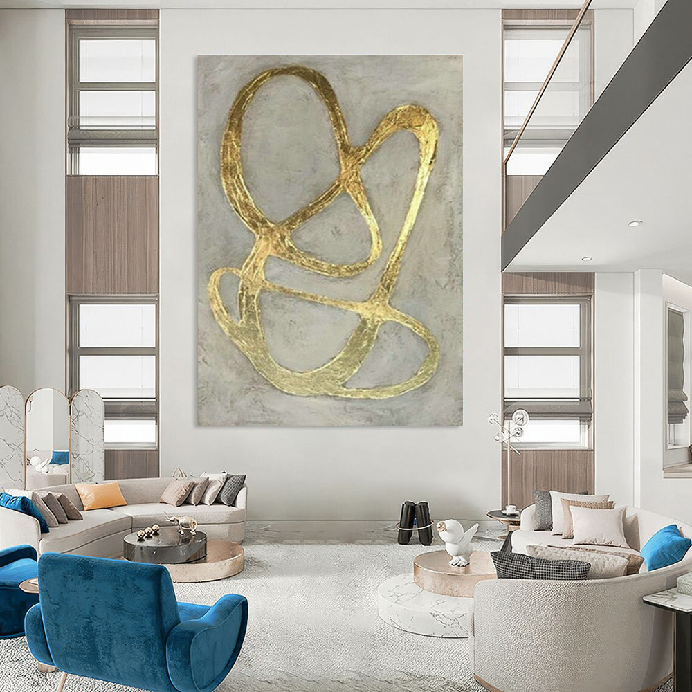 Modern Black - White Abstract Art for Hotel Lobby & Home Library DLZ2001
