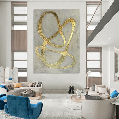 Modern Black - White Abstract Art for Hotel Lobby & Home Library DLZ2001