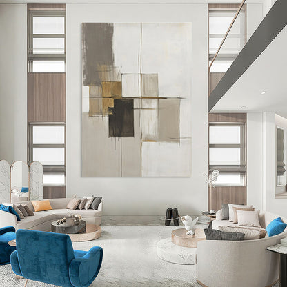 Earth - Toned Abstract Composition for Rustic Home & Nature - Inspired Gallery STSC778