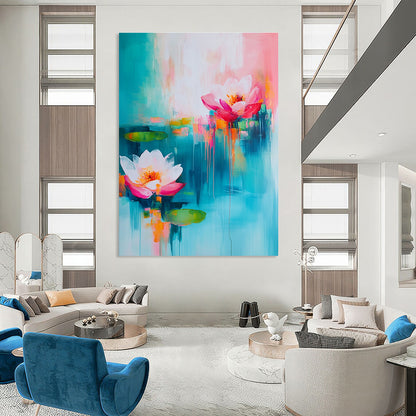 Dreamy Abstract Lotus Art for Spa & Bedroom STSC052