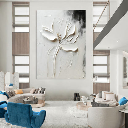 3D White Flower Close - Up for Elegant Boudoir & High - End Floral Boutique DLZ0908