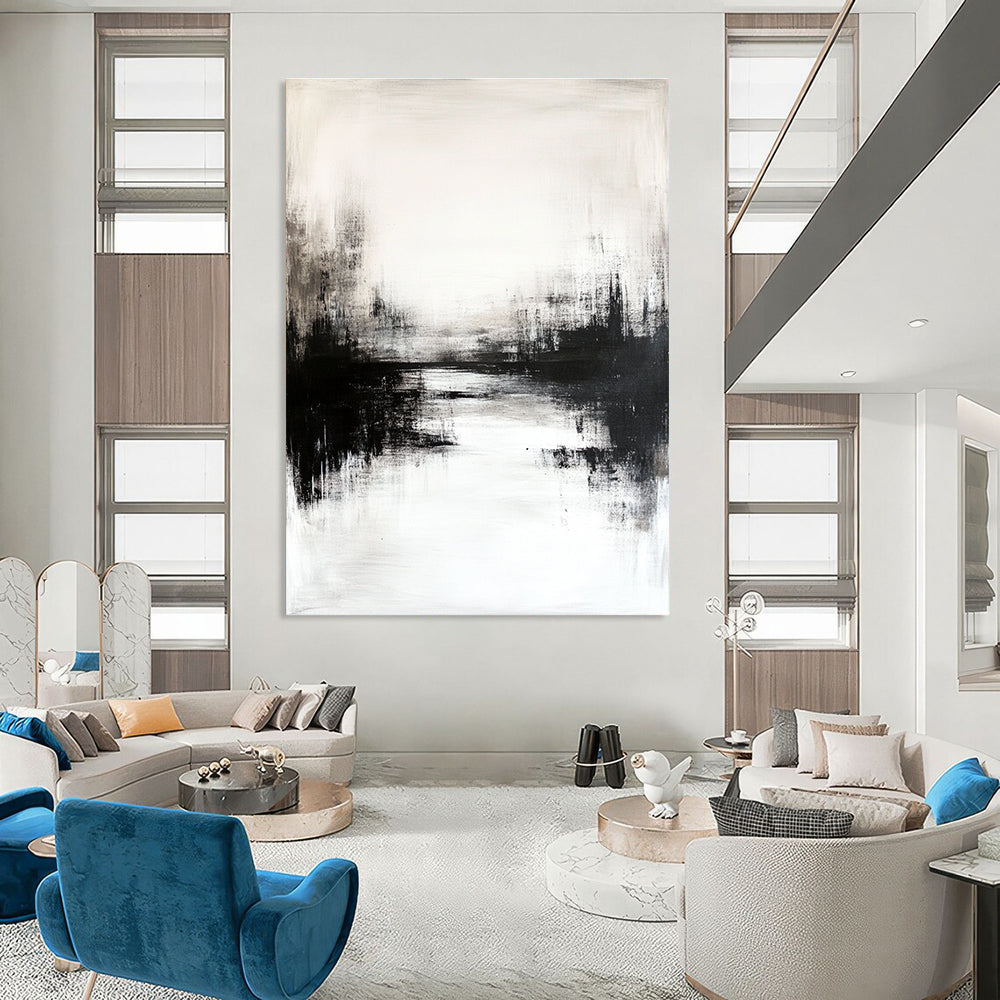 Monochrome Water Reflection for Thoughtful Library & Industrial - Style Loft STSC234