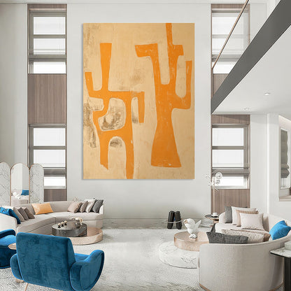 Orange Abstract Forms for Modern Office & Art - Focused Workplace STSC1109
