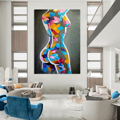 Colorful Female Figure Art for Modern Boudoir & Art Gallery Exhibition DLZ2108