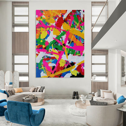 Colorful Splatter Abstract Art for Kids’ Playroom & Trendy Bar DLZ1267