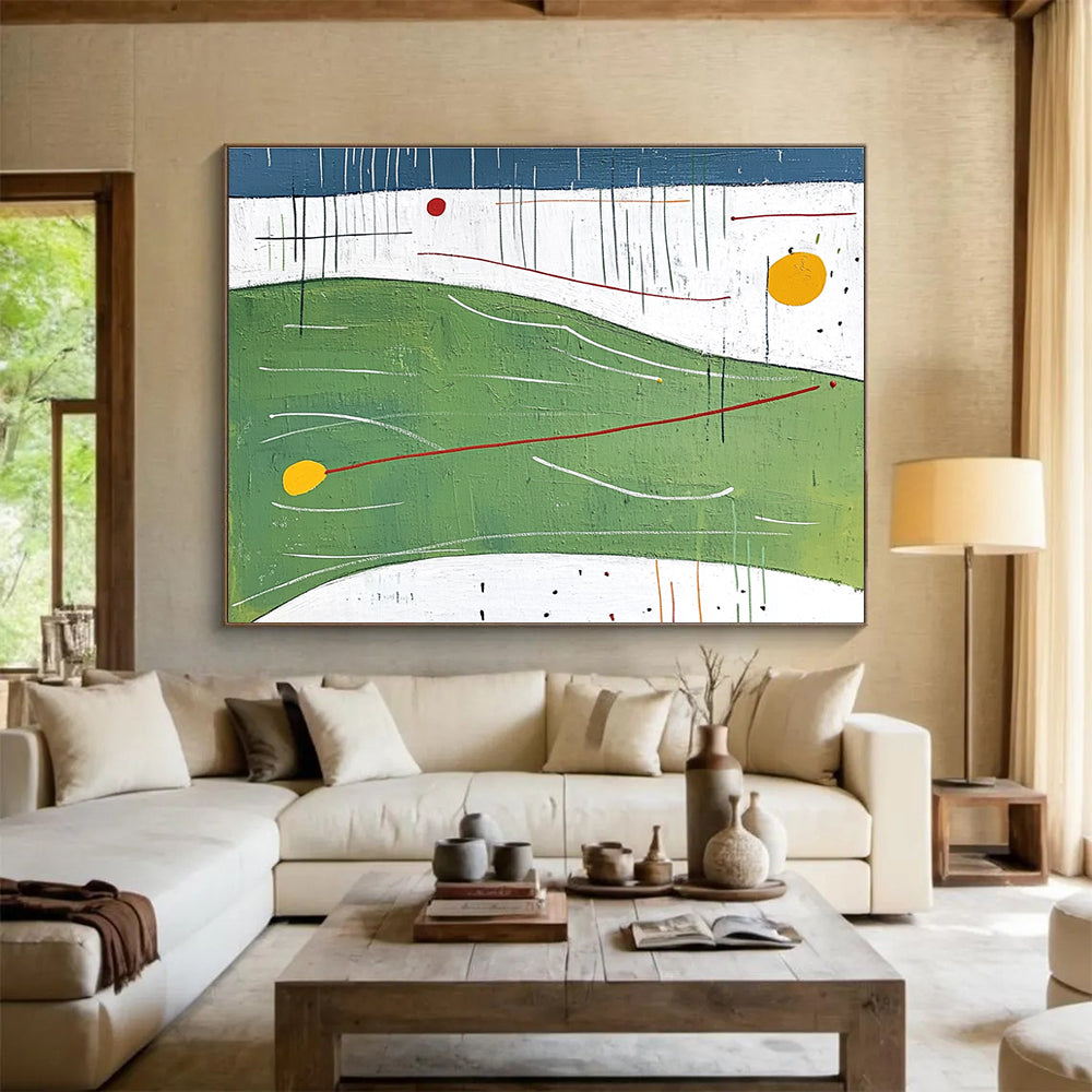 Colorful Minimalist Landscape Art for Scandinavian - Style Home & Art - Loving Café SC176