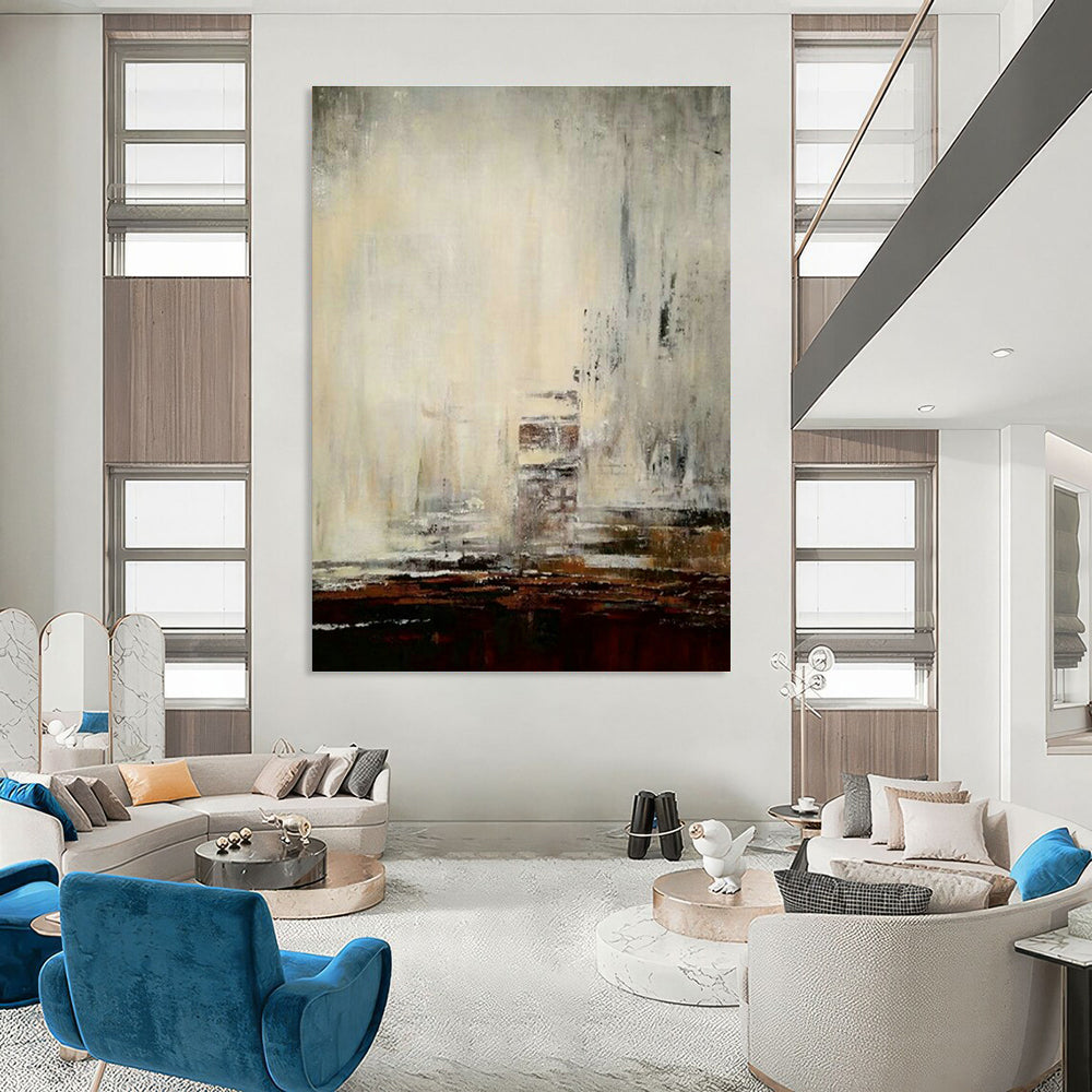 Gray - White Abstract Art for Office & Hallway DLZ0315