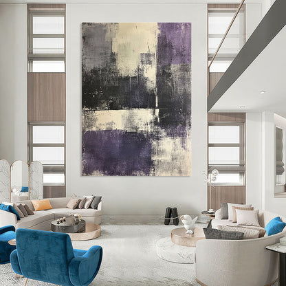 Purple and Gray Abstract for Art Deco Lounge & Eclectic Bedroom STSC622