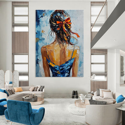 Girl with Ribbon in Hair (Back View) for Feminine Boutique & Art - Centric Bedroom STSC879
