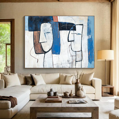 Abstract Cubist Faces Art for Modern Art Museum & Avant - Garde Home SC189