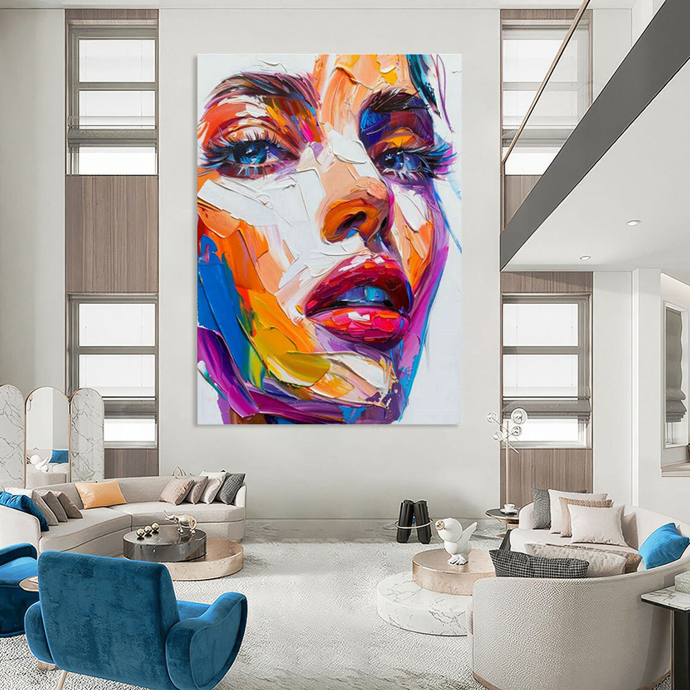 Colorful Portrait Art for Trendy Beauty Salon Waiting Areas DLZ0221