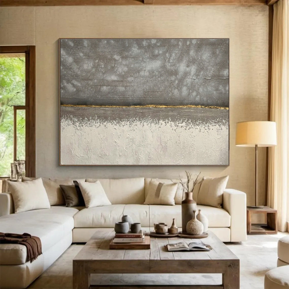 Gray - Gold Decorative Art for Industrial - Style Loft Offices DLZ2556