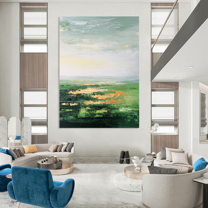 Green Field with Gold for Luxury Villa Living Room & Art - Centric Boutique STSC887