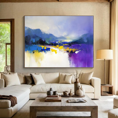 Purple and Blue Landscape Art for Creative Studio & Trendy Art Gallery SC317
