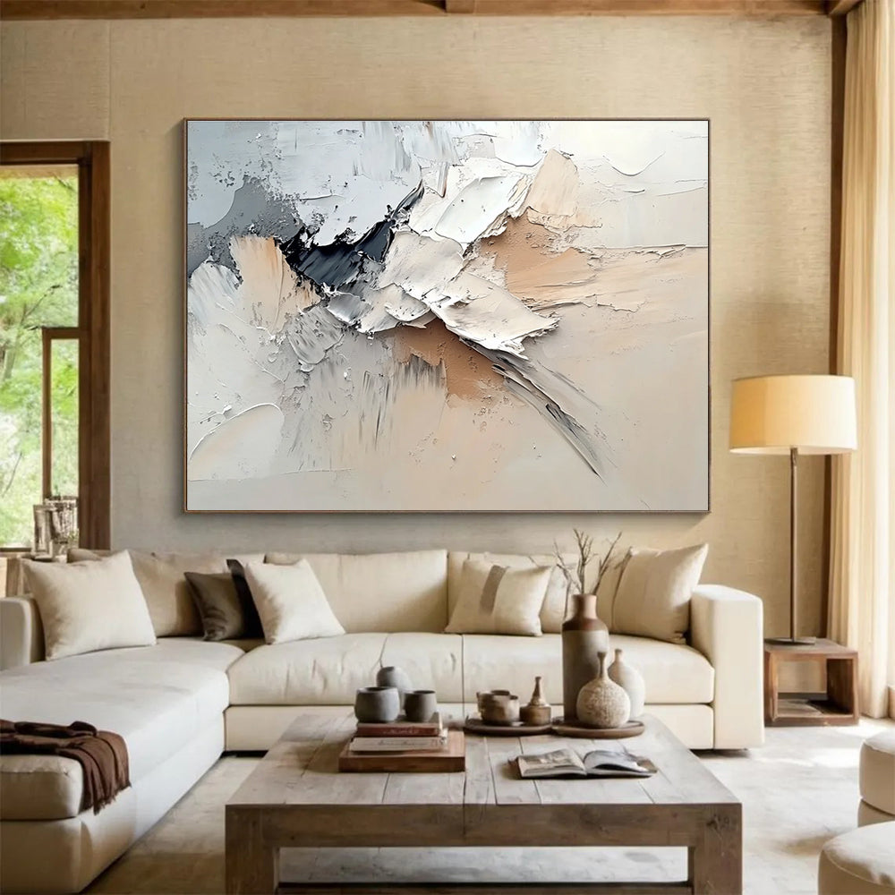 3D White Abstract Art for Modern Art Museum & Minimalist Corporate Office SC135