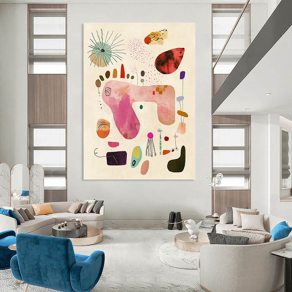 Abstract Nature Forms for Serene Yoga Studio & Nature - Inspired Bedroom STSC1236