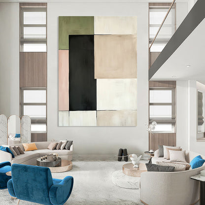 Pastel Color Block Grid for Scandinavian - Style Nursery & Cozy Coffee Shop STSC764