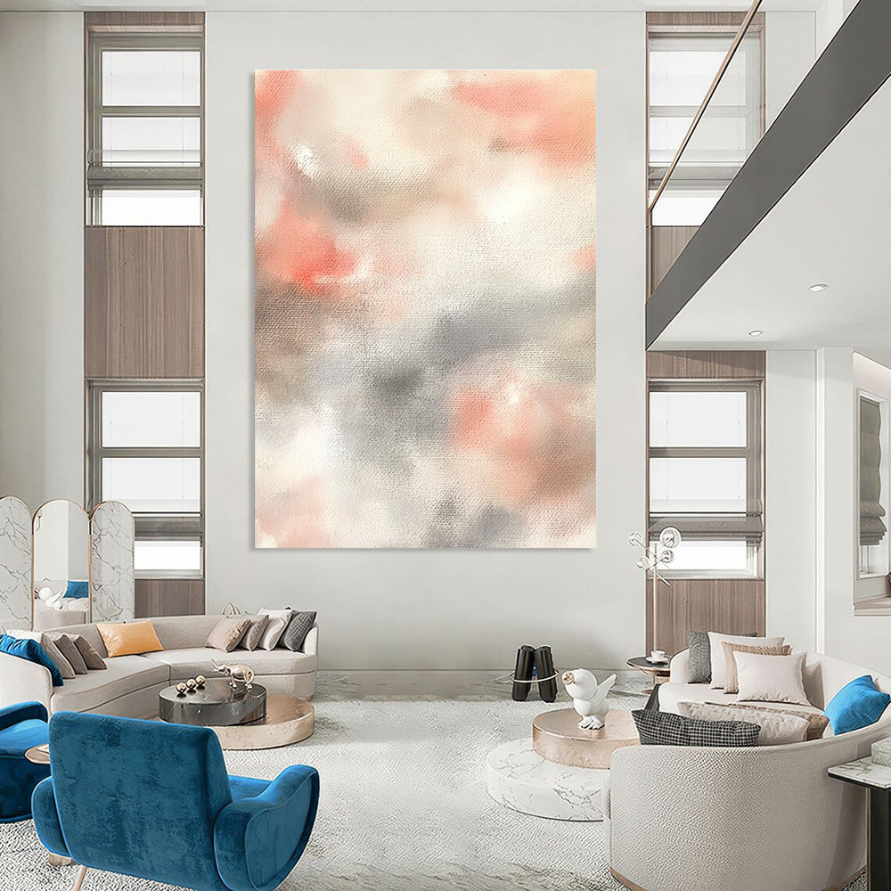 Soft Color Wash Calming Abstract Art for Minimalist Bedroom & Serene Home Reading Nook STSC1462