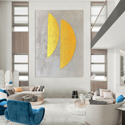 Gold Semi - Circles on Grey for Luxury Boutique & Modern Art Gallery STSC356