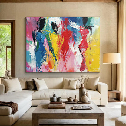 Colorful Abstract Figures Art for Fashion Boutique & Artistic Event Space SC188