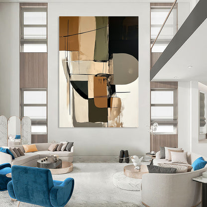 Earth - Toned Abstract Composition for Rustic Home Office & Nature - Inspired Restaurant STSC793