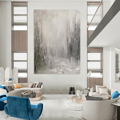 Gray Textured Abstract for Modern Minimalist Lounge & Art Gallery Installation STSC487