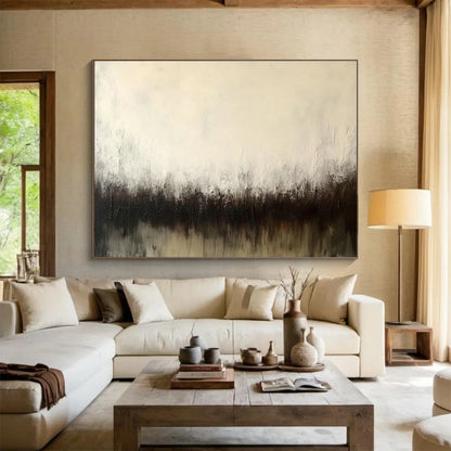 Dark - Brown Gradient Abstract Art for Sophisticated Dining Room DLZ2717